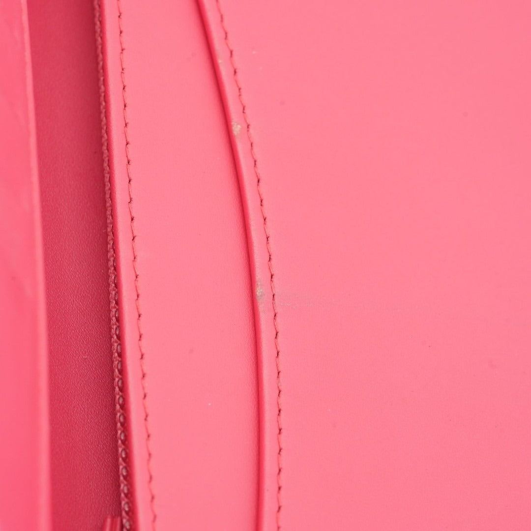 CHANEL マトラッセ 長財布 エナメル ピンク箱 保存袋ギャランティーカード