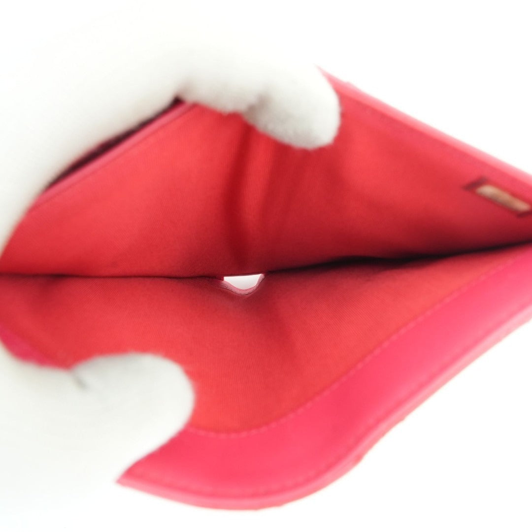 CHANEL マトラッセ 長財布 エナメル ピンク箱 保存袋ギャランティーカード