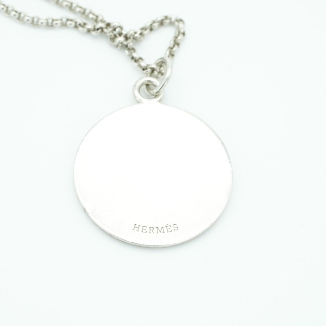 HERMES エクスリブリスMM ネックレス ネックレス コイン シルバー箱