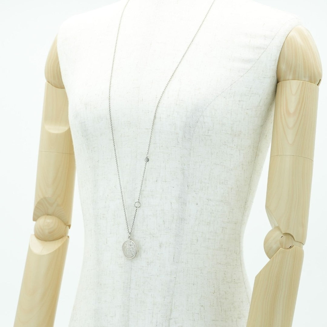 HERMES エクスリブリスMM ネックレス ネックレス コイン シルバー箱