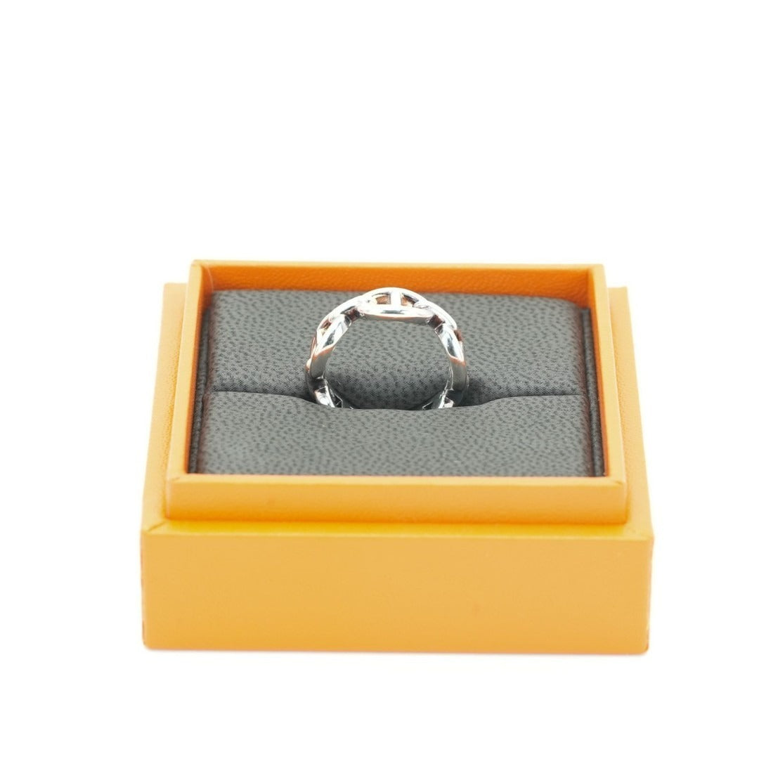 HERMES アンシェネ シェーヌダンクル 指輪シルバー 箱 SV925 #56