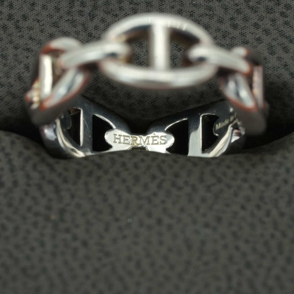 HERMES アンシェネ シェーヌダンクル 指輪シルバー 箱 SV925 #56