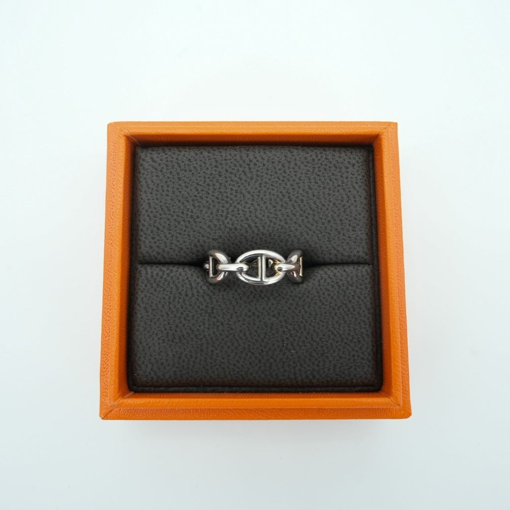 HERMES アンシェネ シェーヌダンクル 指輪シルバー 箱 SV925 #56