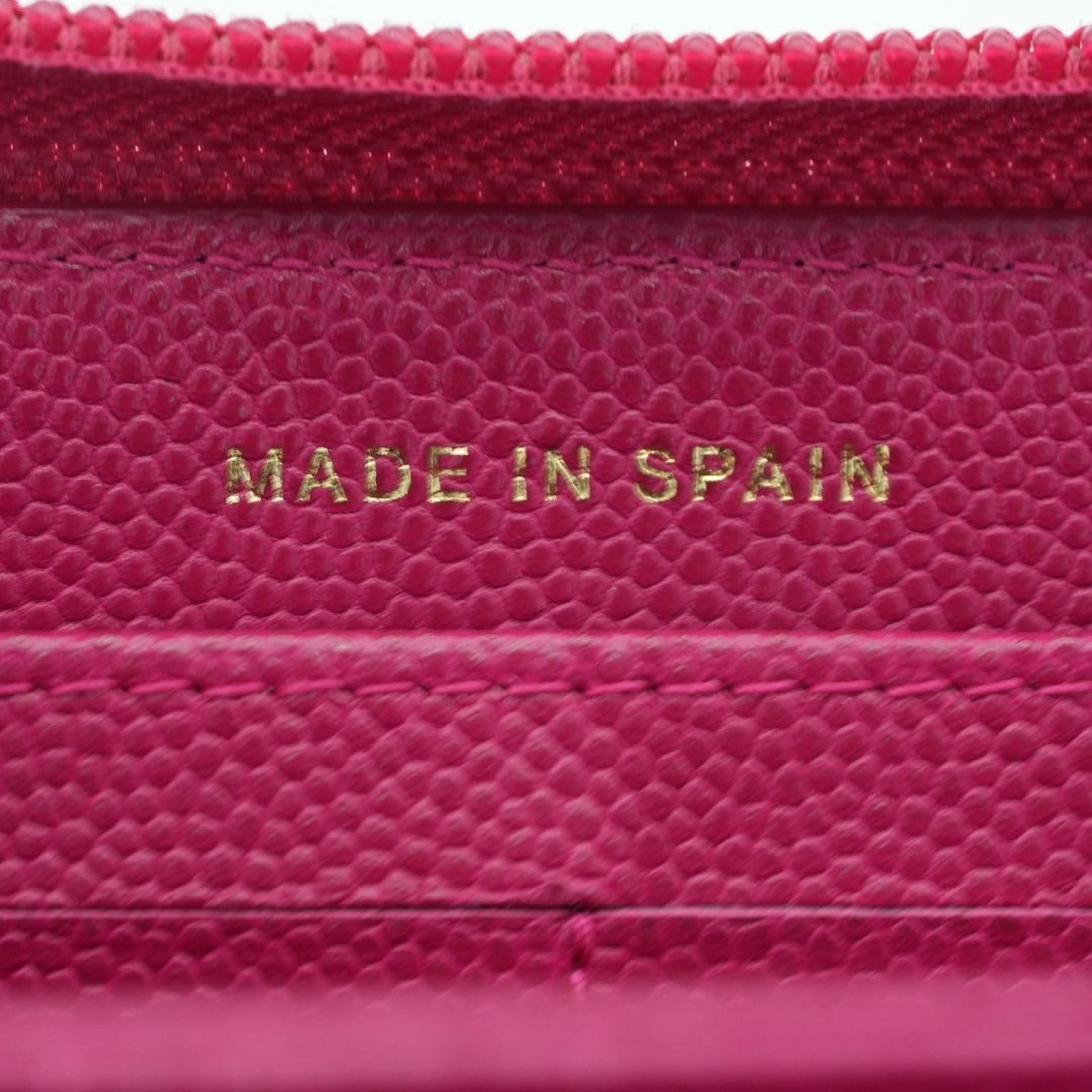 CHANEL ボーイシャネル キャビアスキン 長財布 ピンク G金具 23番台