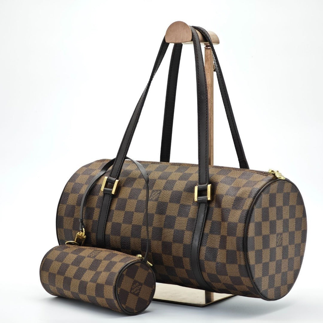 ルイ・ヴィトン ダミエ パピヨン30 N51303 バッグ 筒型 ブラウン