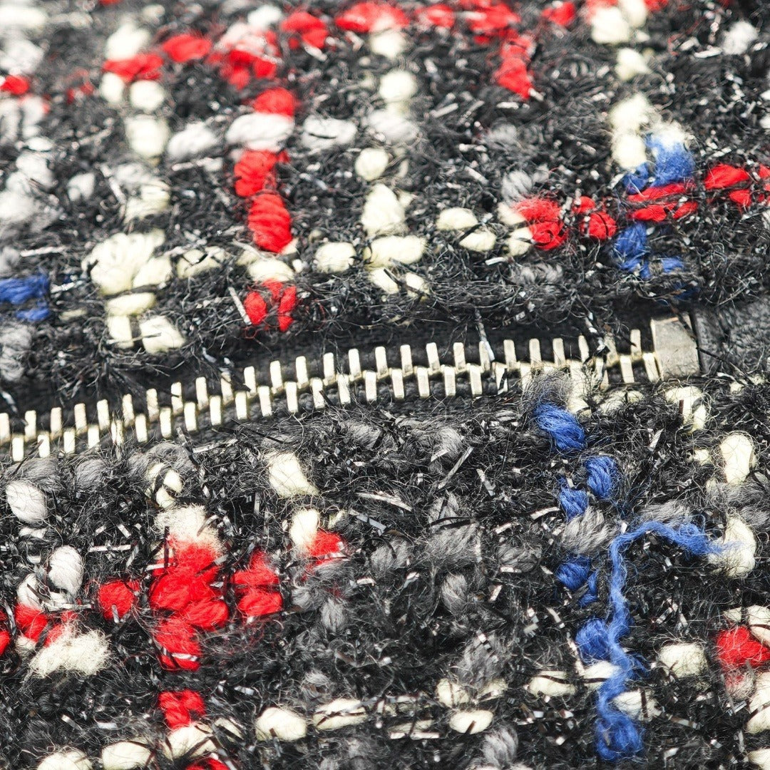 CHANEL ツイード ナイロン チェーンショルダー マトラッセ ハンドバッグ