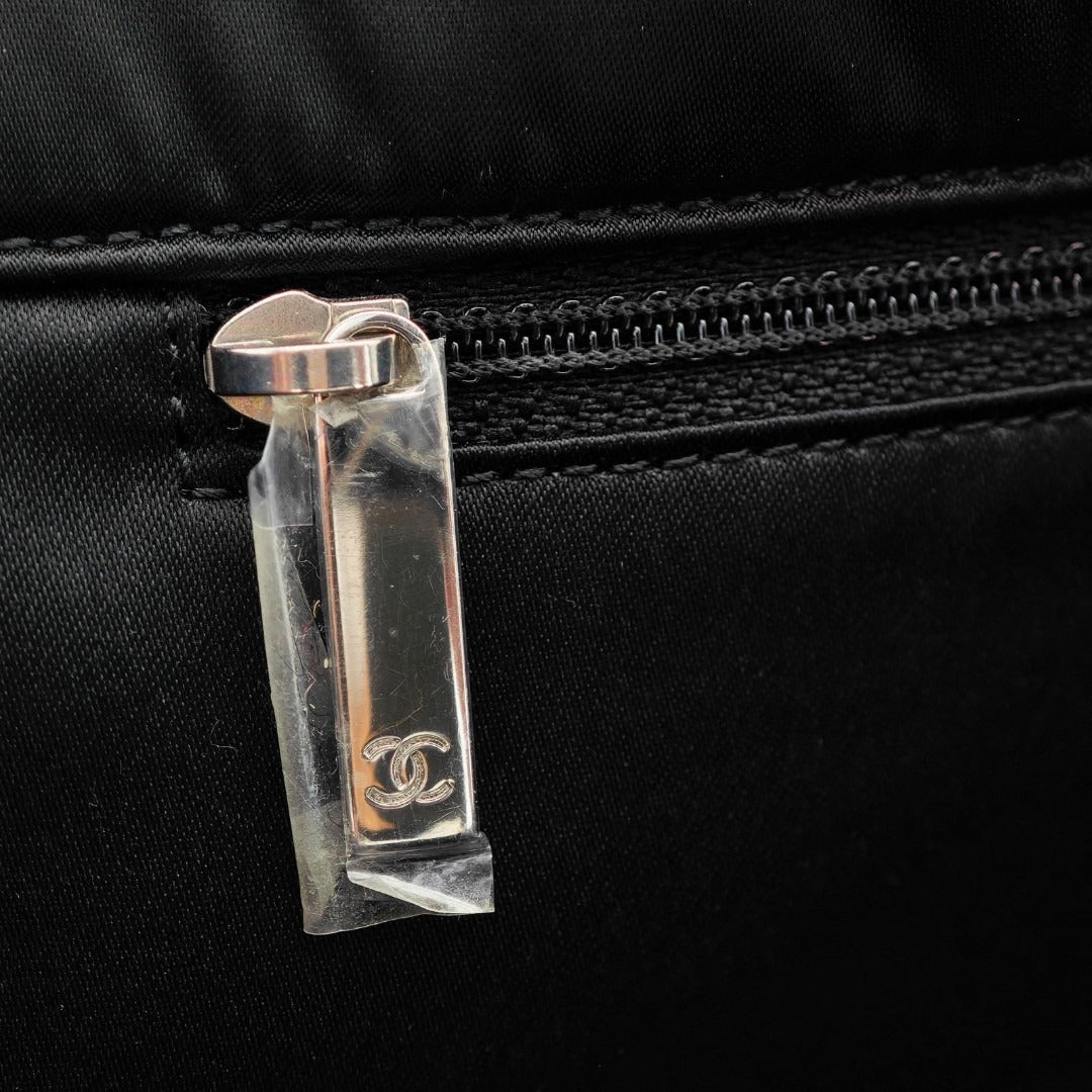 CHANEL ツイード ナイロン チェーンショルダー マトラッセ ハンドバッグ