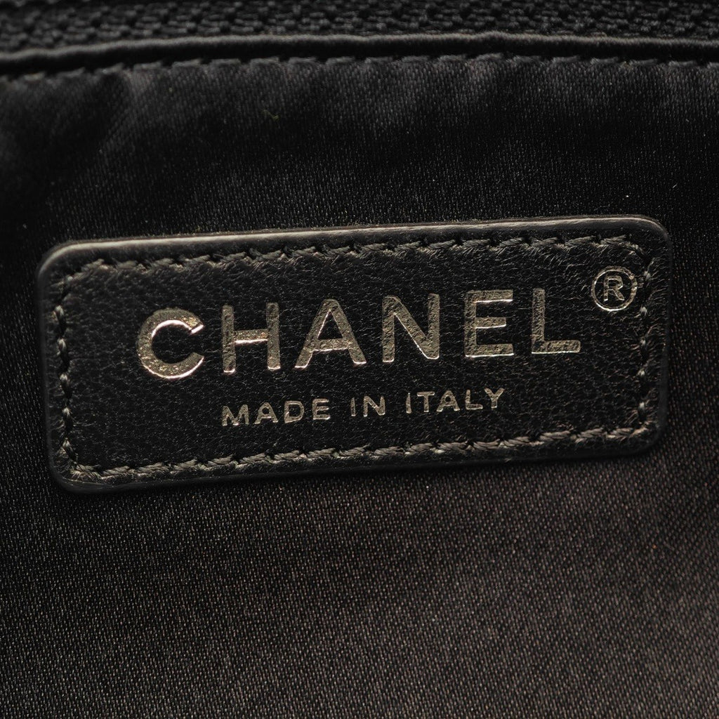 CHANEL ツイード ナイロン チェーンショルダー マトラッセ ハンドバッグ