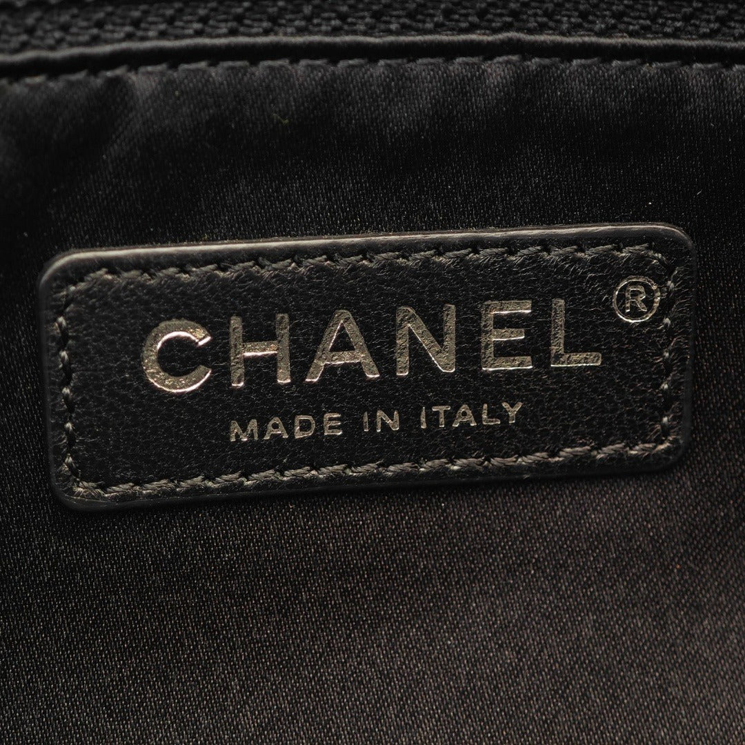 CHANEL ツイード ナイロン チェーンショルダー マトラッセ ハンドバッグ