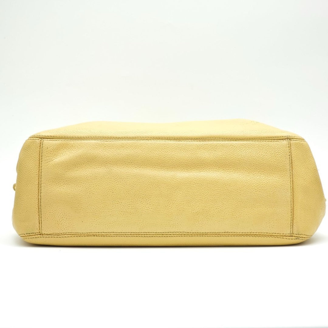 CHANEL シャネル ターンロック チェーントートバッグ ベージュ レディース