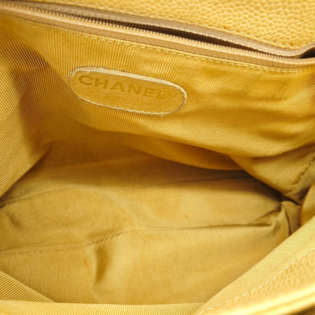 CHANEL シャネル ターンロック チェーントートバッグ ベージュ レディース