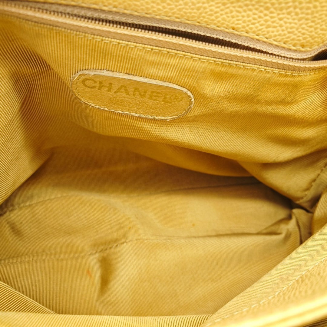 CHANEL シャネル ターンロック チェーントートバッグ ベージュ レディース