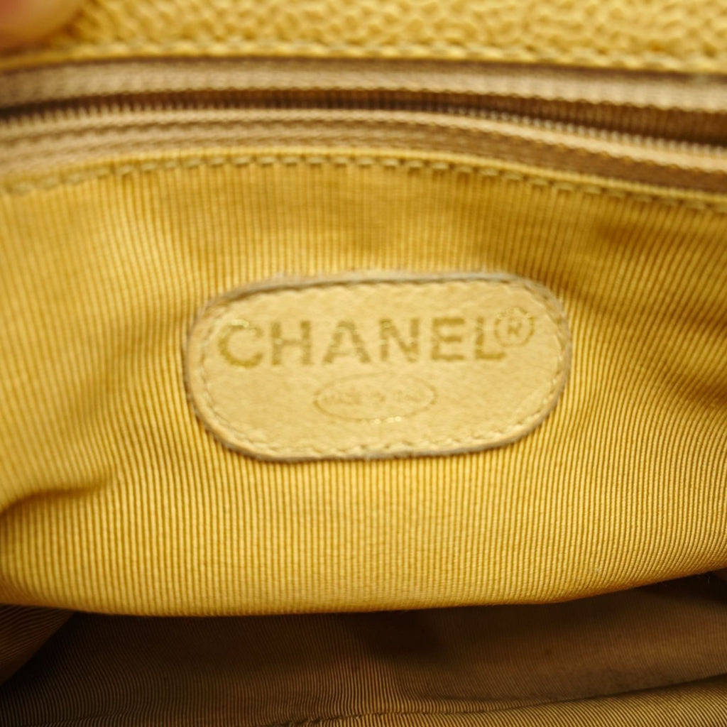 CHANEL シャネル ターンロック チェーントートバッグ ベージュ レディース