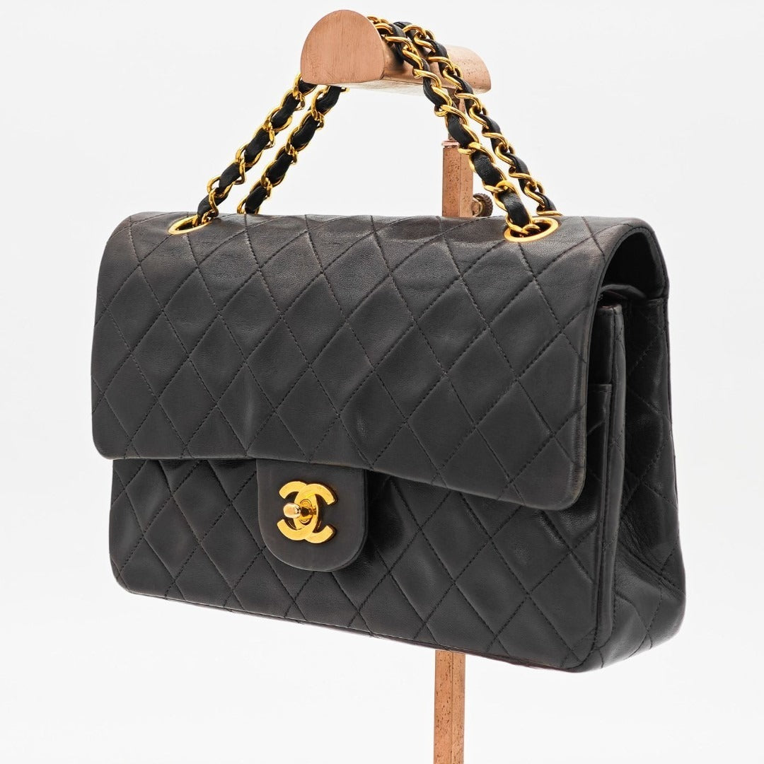 CHANEL マトラッセチェーンショルダー バッグ 2way フラップ ブラック