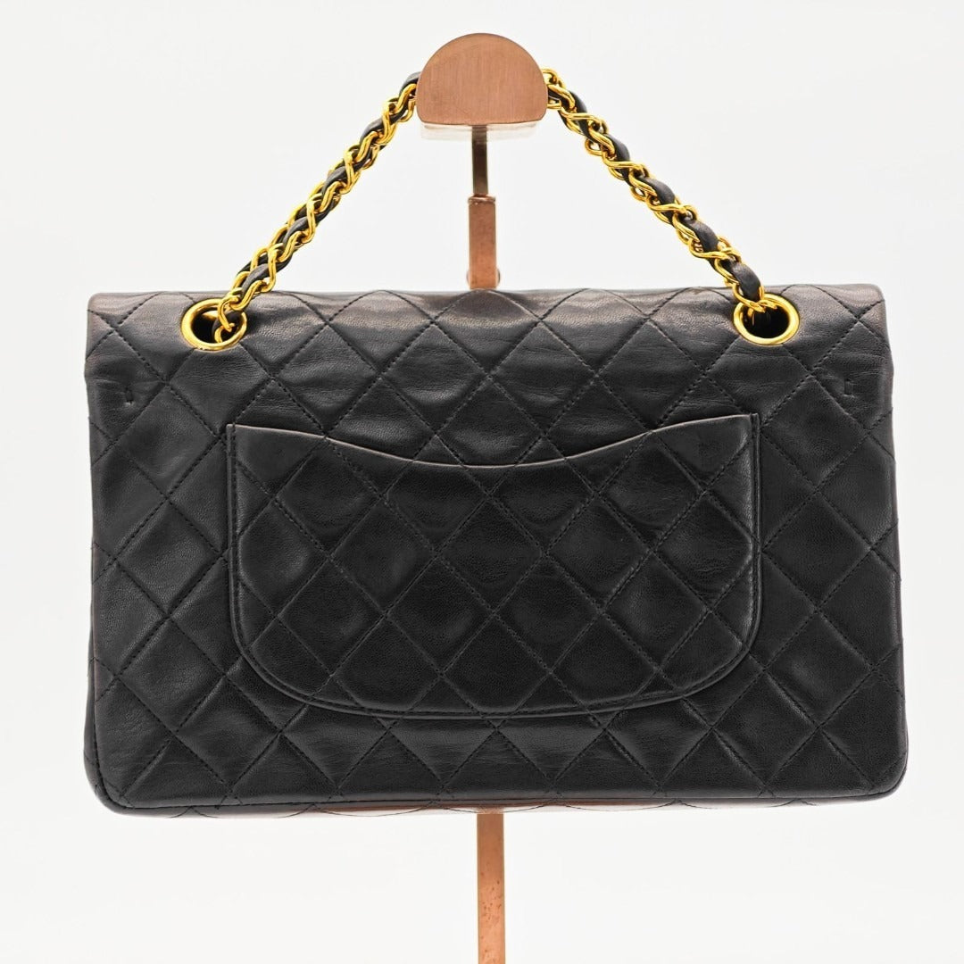 CHANEL マトラッセチェーンショルダー バッグ 2way フラップ ブラック