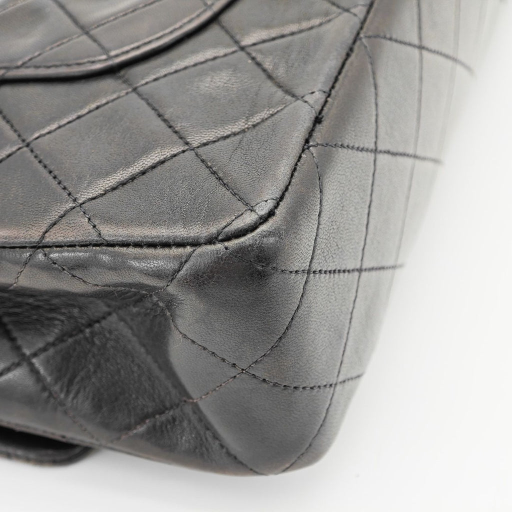 CHANEL マトラッセチェーンショルダー バッグ 2way フラップ ブラック