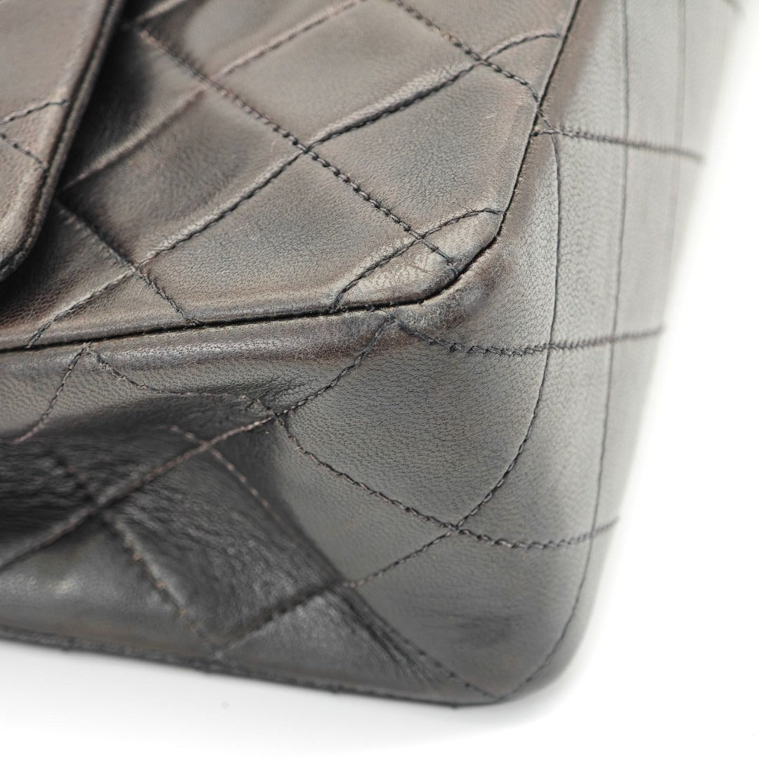 CHANEL マトラッセチェーンショルダー バッグ 2way フラップ ブラック