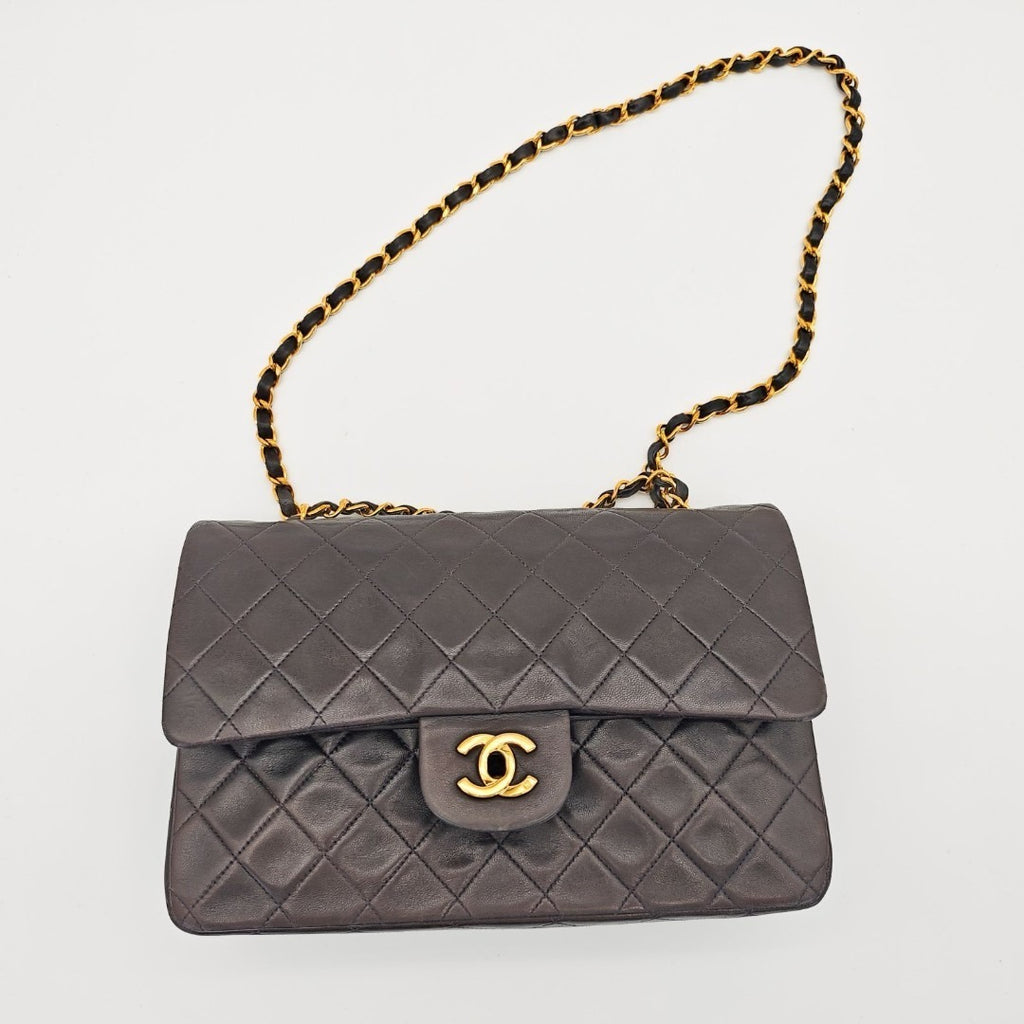 CHANEL マトラッセチェーンショルダー バッグ 2way フラップ ブラック