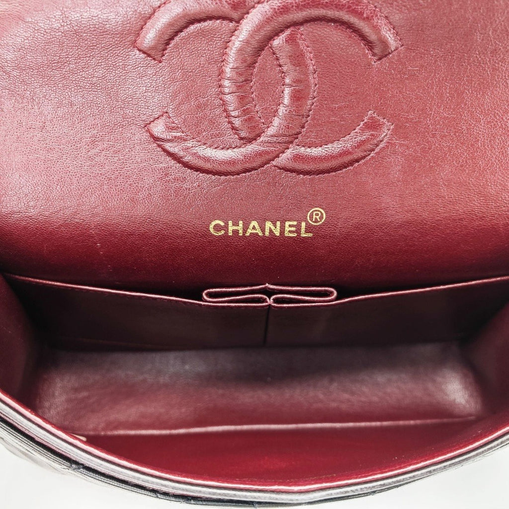 CHANEL マトラッセチェーンショルダー バッグ 2way フラップ ブラック