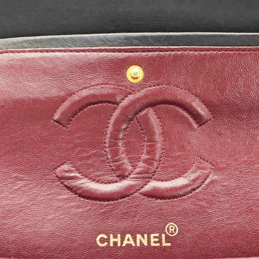 CHANEL マトラッセチェーンショルダー バッグ 2way フラップ ブラック