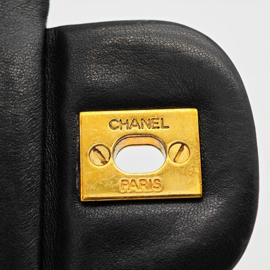 CHANEL マトラッセチェーンショルダー バッグ 2way フラップ ブラック