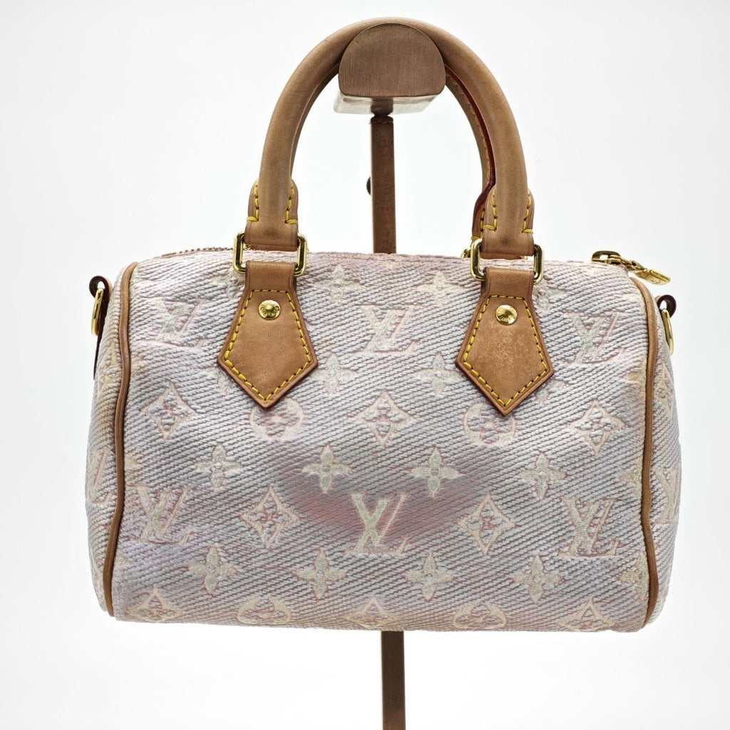 ルイ・ヴィトン モノグラムデニム ナノスピーディ M81213 ショルダーバッグ