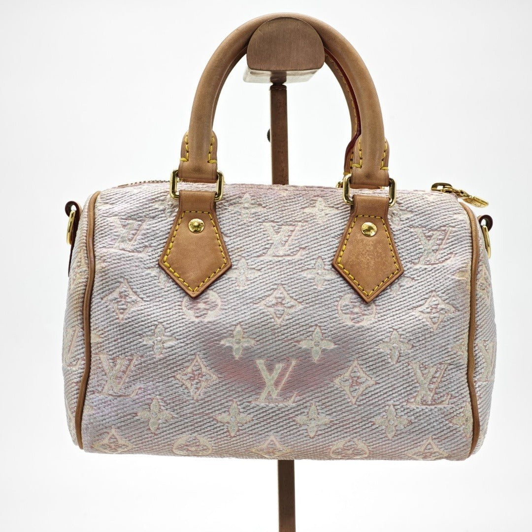 ルイ・ヴィトン モノグラムデニム ナノスピーディ M81213 ショルダーバッグ