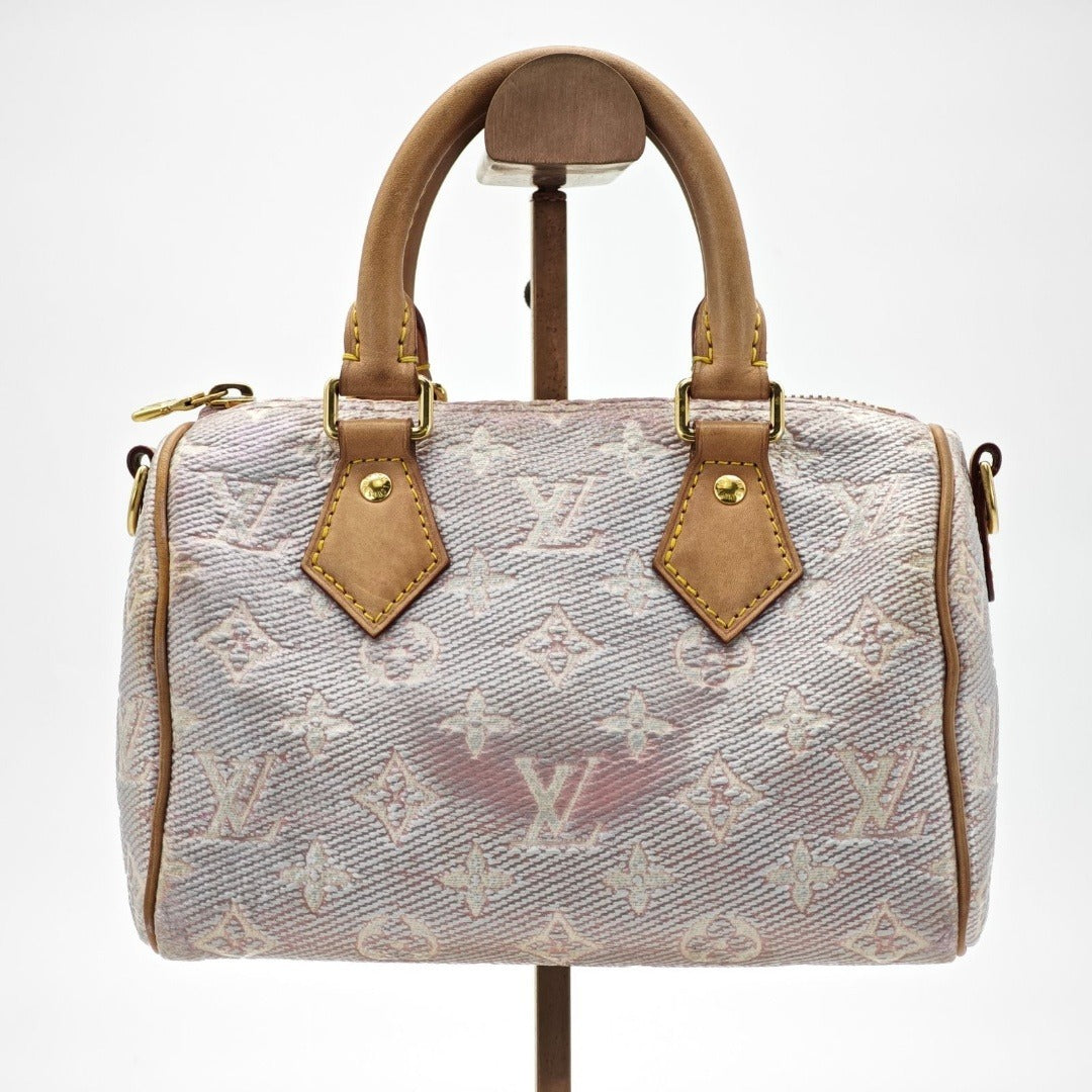 ルイ・ヴィトン モノグラムデニム ナノスピーディ M81213 ショルダーバッグ