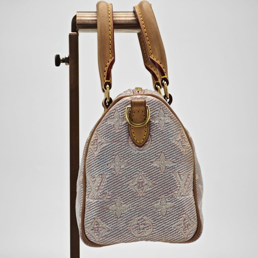 ルイ・ヴィトン モノグラムデニム ナノスピーディ M81213 ショルダーバッグ