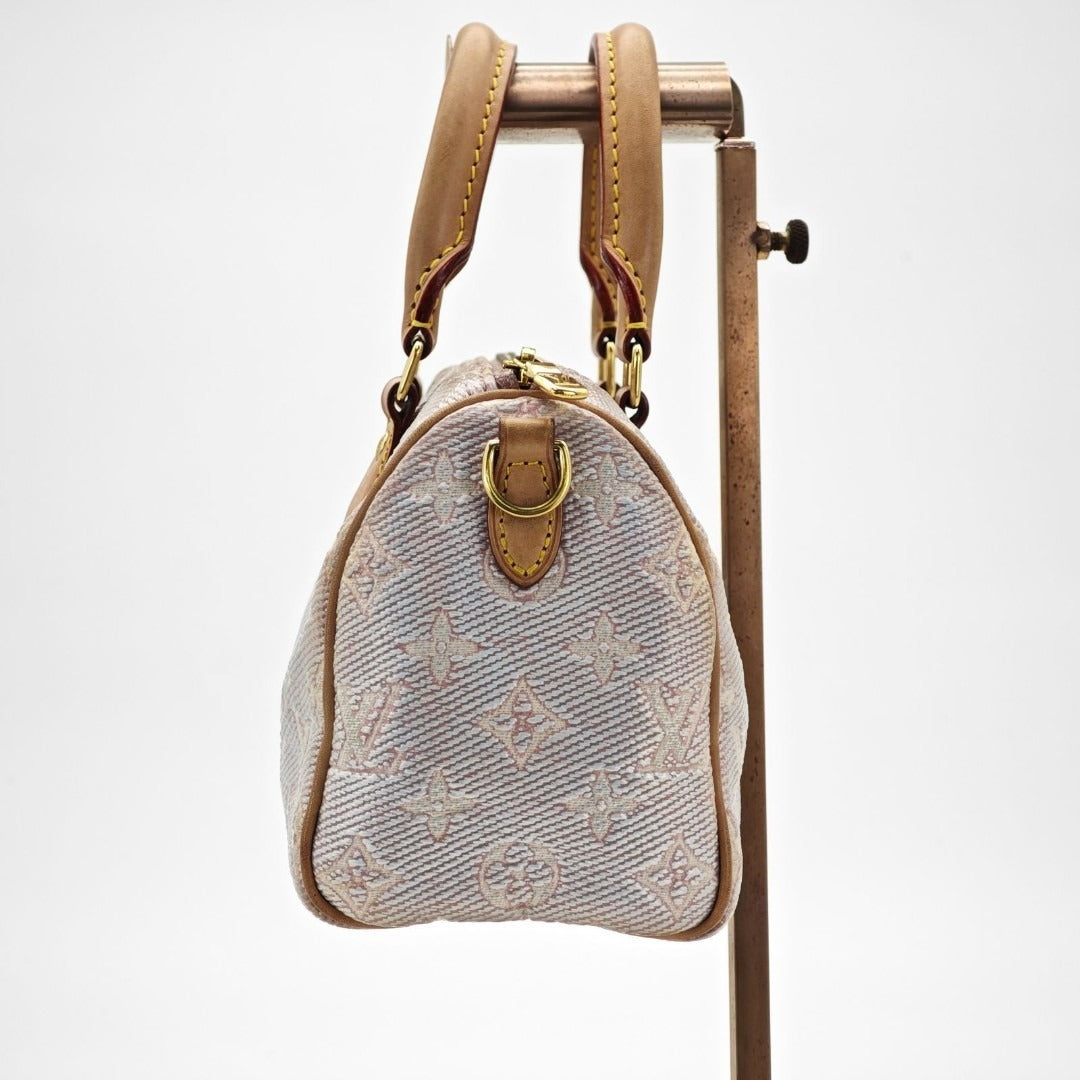 ルイ・ヴィトン モノグラムデニム ナノスピーディ M81213 ショルダーバッグ