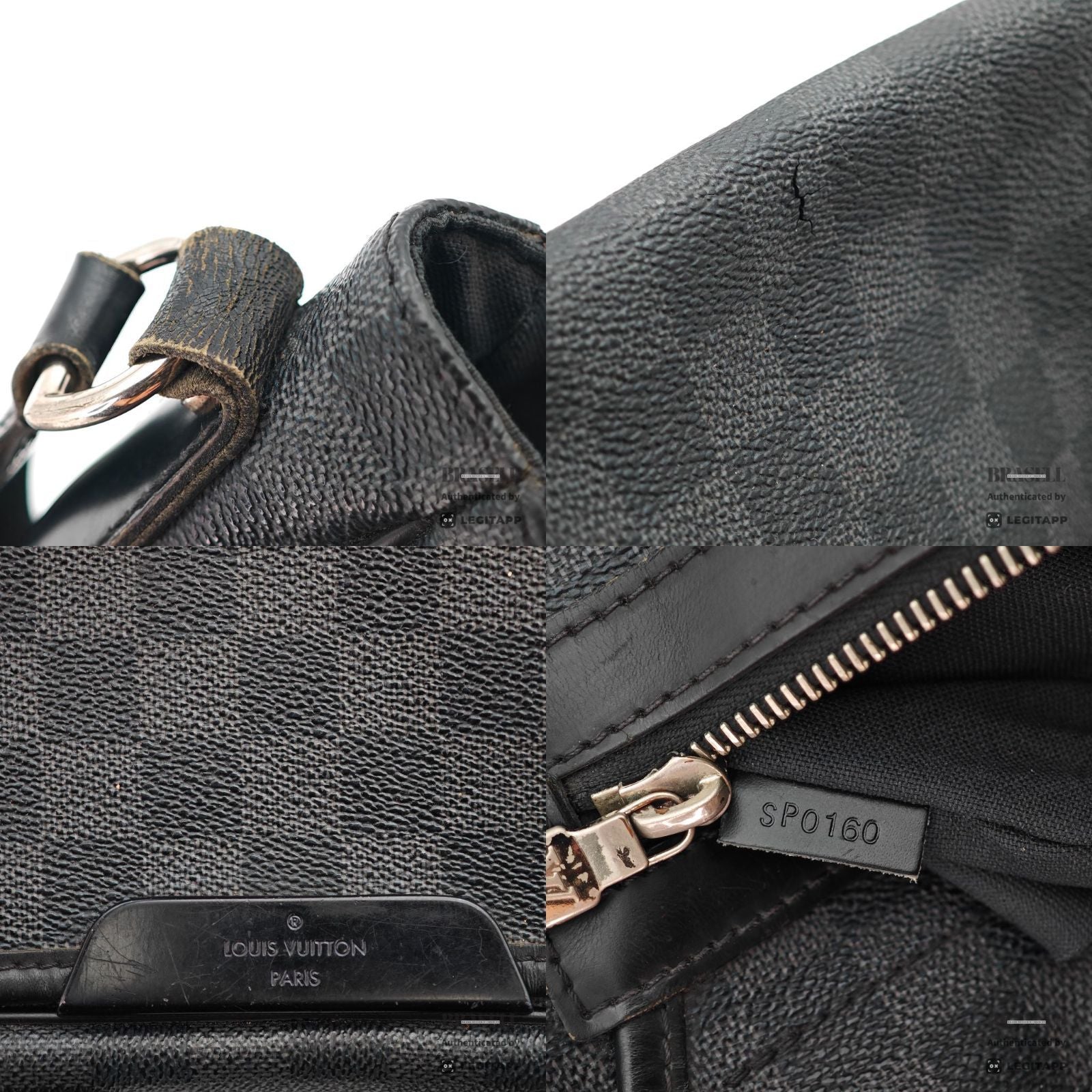 LOUIS VUITTON ルイ・ヴィトン ダニエルMM ダミエ ダニエルMM N58029 SP0160 ショルダーバッグ キャンバス ブラック グレー レディース