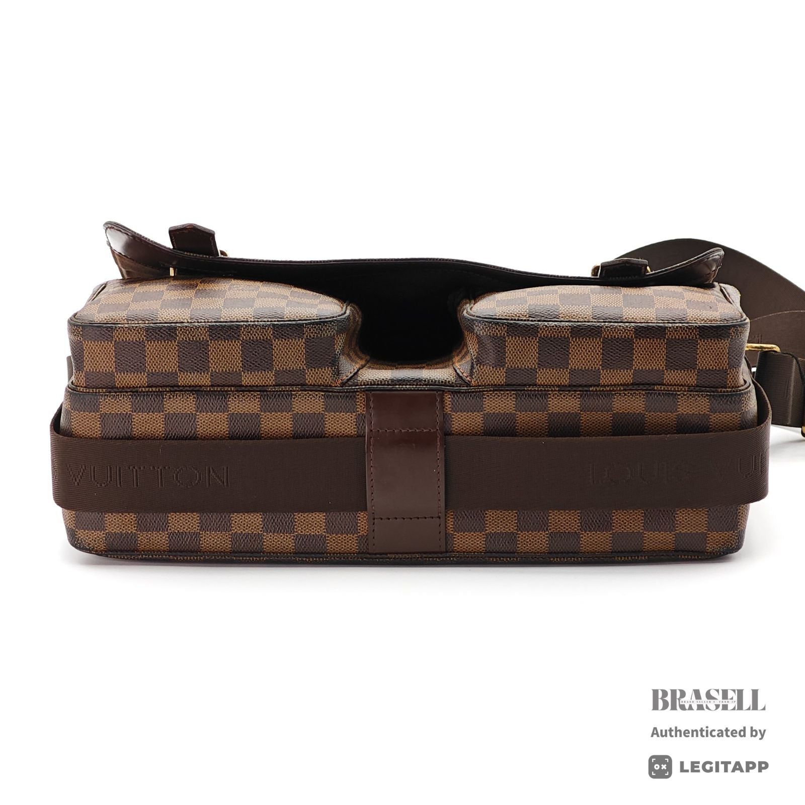 LOUIS VUITTON ルイ・ヴィトン ショルダーバッグ ダミエ・エベヌ・レザー レディース