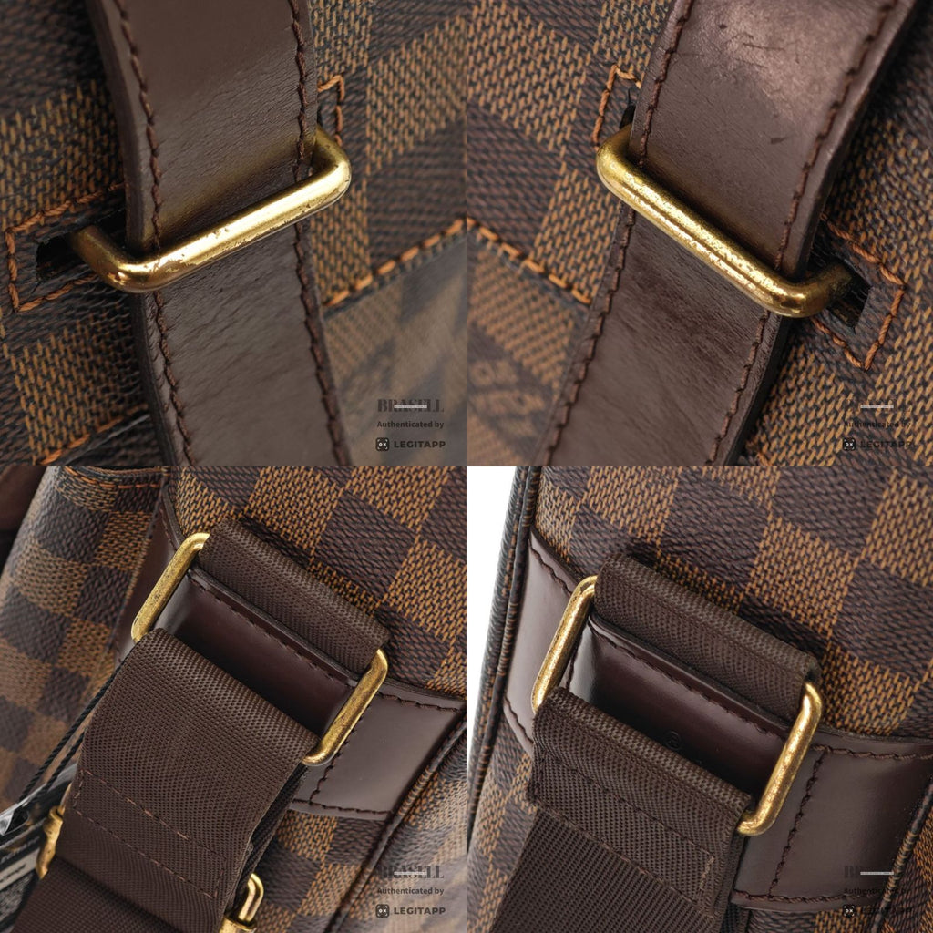 LOUIS VUITTON ルイ・ヴィトン ショルダーバッグ ダミエ・エベヌ・レザー レディース