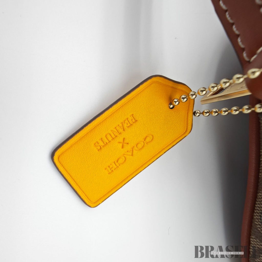 COACH コーチ シグネチャー スヌーピーコラボ CF428 バッグ ショルダーバッグ コンパクト 可愛い キャラクター カーキ レディース 保存袋