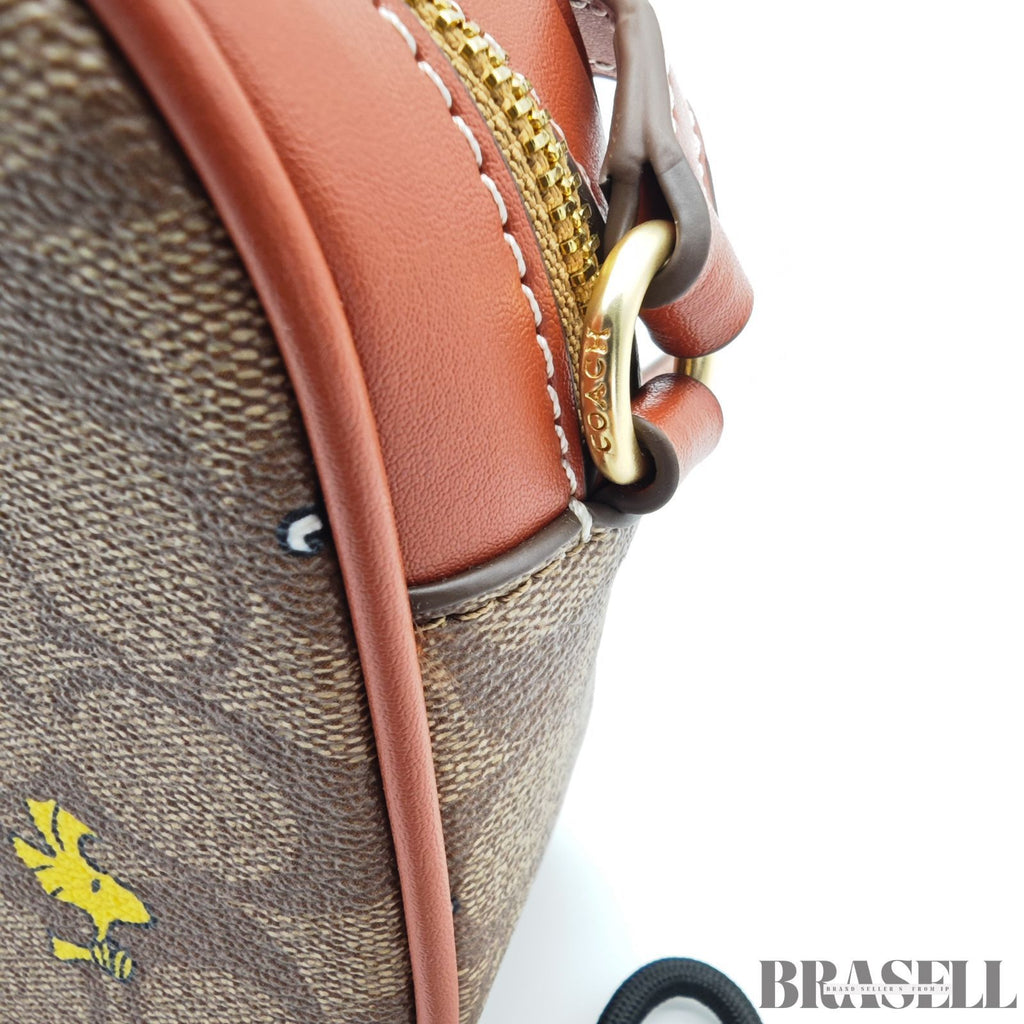 COACH コーチ シグネチャー スヌーピーコラボ CF428 バッグ ショルダーバッグ コンパクト 可愛い キャラクター カーキ レディース 保存袋