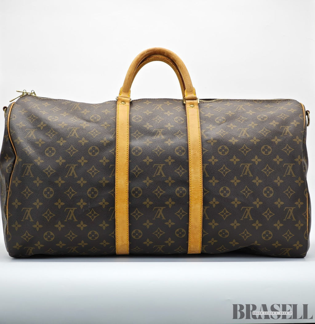 LOUIS VUITTON ルイ・ヴィトン キーポル 55cm M41424 バッグ ボストンバッグ 大容量 旅行 ブラウン レディース メンズ パドロック 鍵