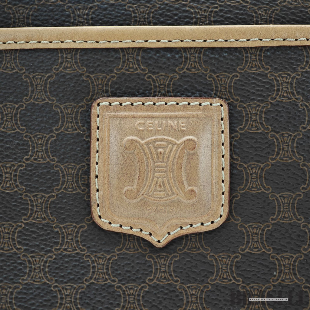 CELINE セリーヌ マカダムハンドバッグ ミニボストンバッグ バッグ ボストンバッグ ブラウン レディース