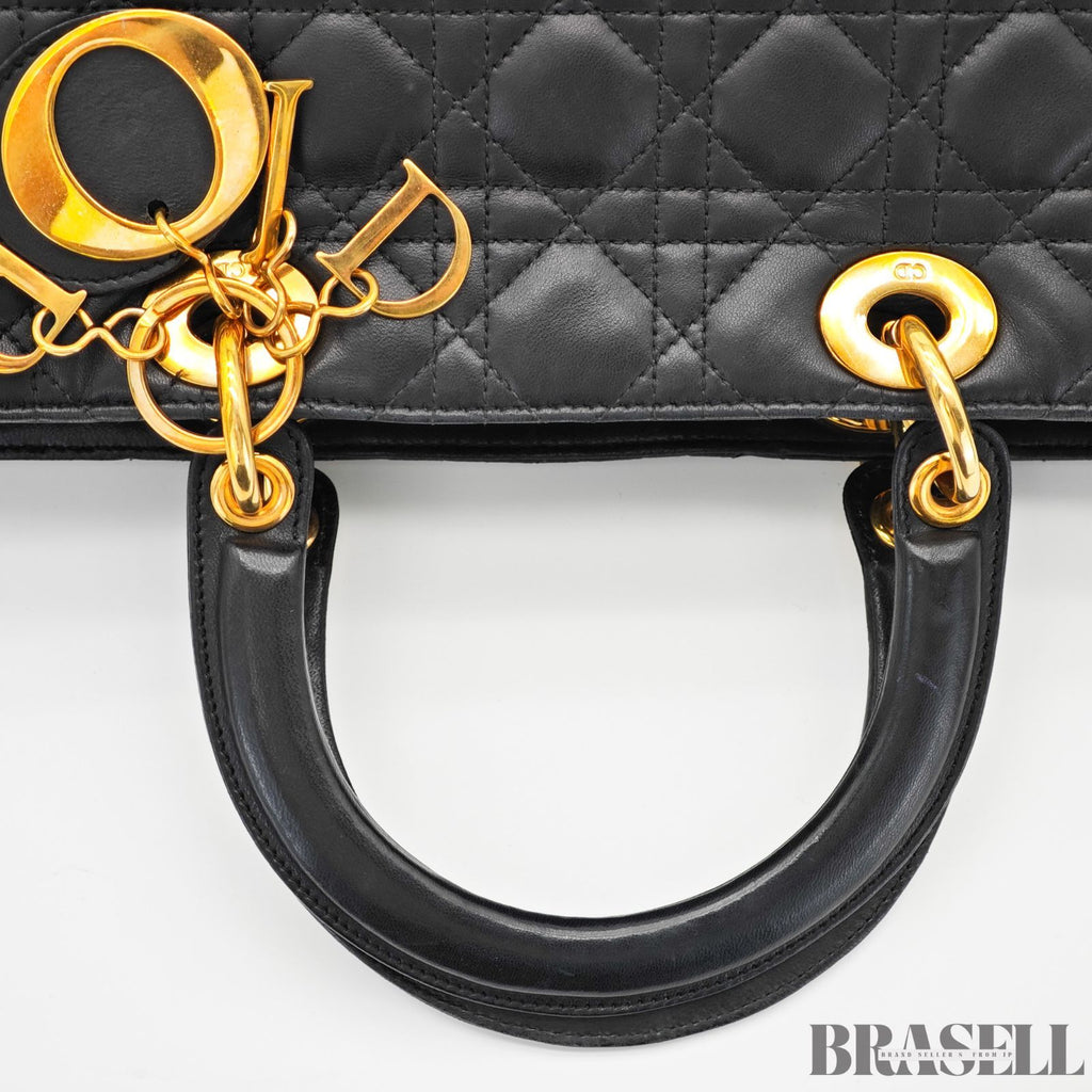 Dior ディオール レディディオール ラージ バッグ 2way ブラック レディース 保存袋 ショルダーストラップ