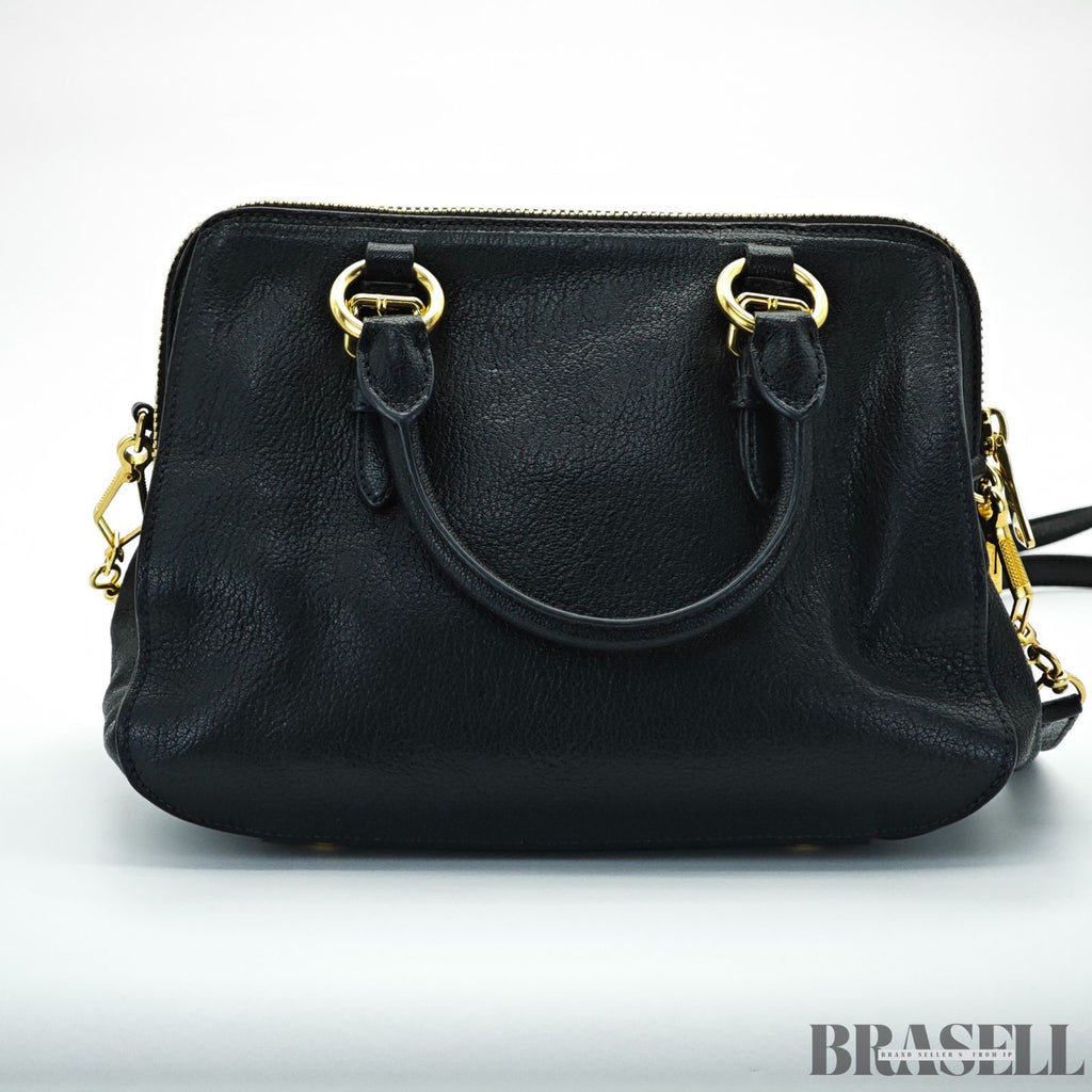 miu miu ミュウミュウ マドラス 2way RL0058 バッグ ハンドバッグ ショルダーバッグ ブラック 黒 レディース 保存袋 ギャランティーカード ショルダーストラップ