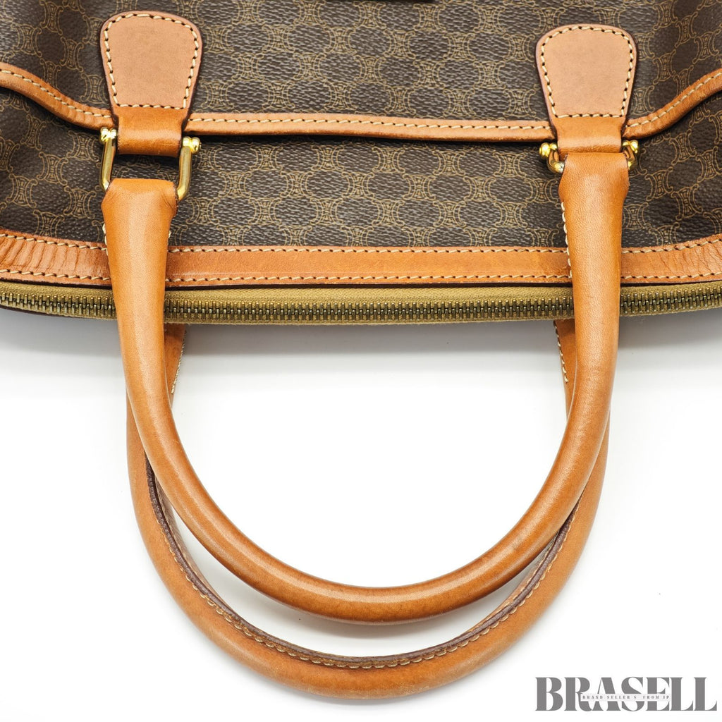 CELINE セリーヌ マカダムハンドバッグ ミニボストンバッグ バッグ ブラウン レディース