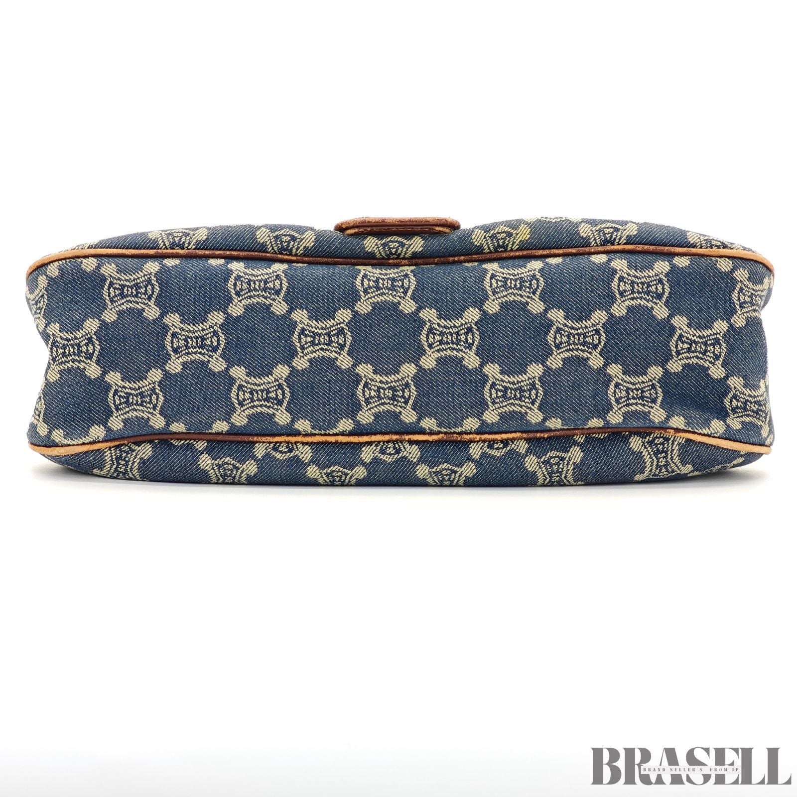 CELINE  セリーヌ パリマカダム ワンショルダーバッグ バッグ ハンドバッグ フラップ デニム ブラウン系 レディース 保存袋