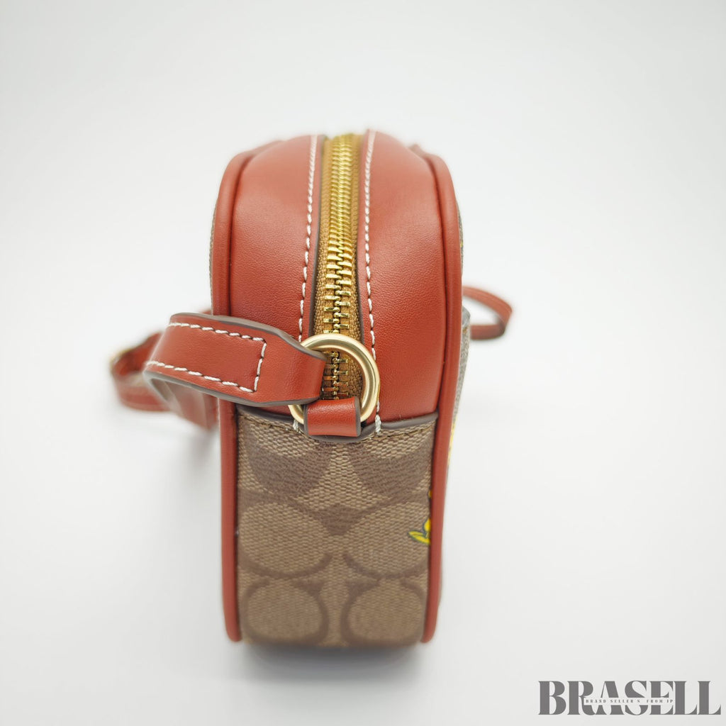 COACH コーチ シグネチャー スヌーピーコラボ CF428 バッグ ショルダーバッグ コンパクト 可愛い キャラクター カーキ レディース 保存袋
