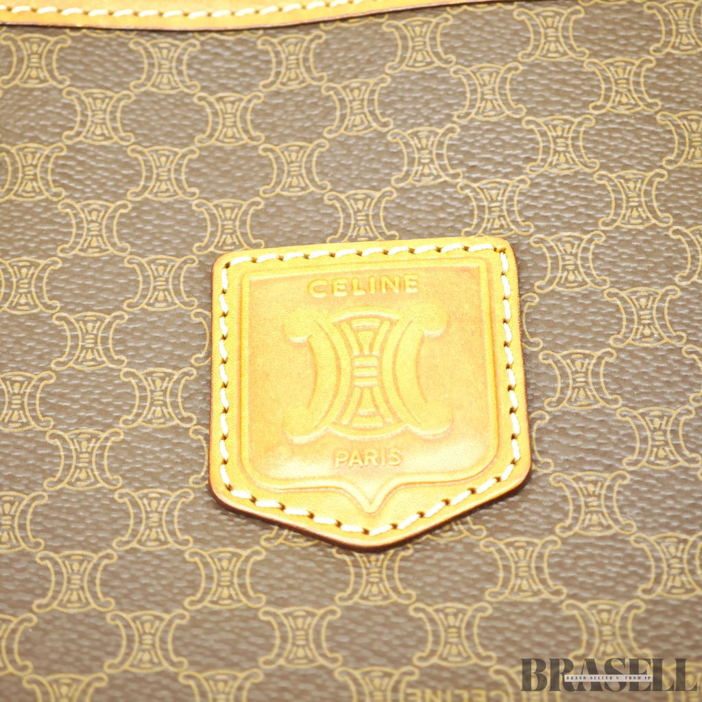 CELINE セリーヌ マカダムハンドバッグ ミニボストンバッグ バッグ ブラウン レディース