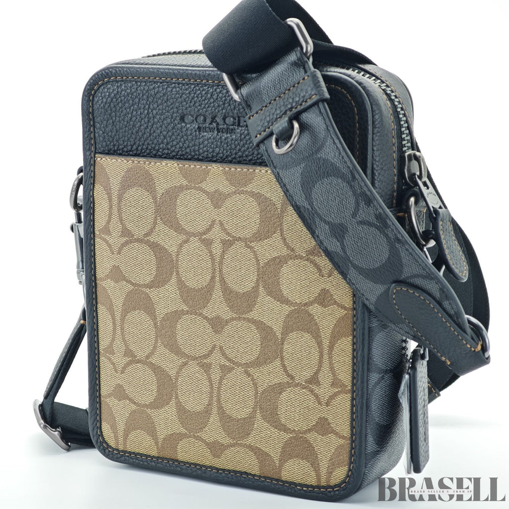 COACH コーチ シグネチャー サリバン クロスボディ CC090 バッグ ショルダーバッグ コンパクト カーキ レディース