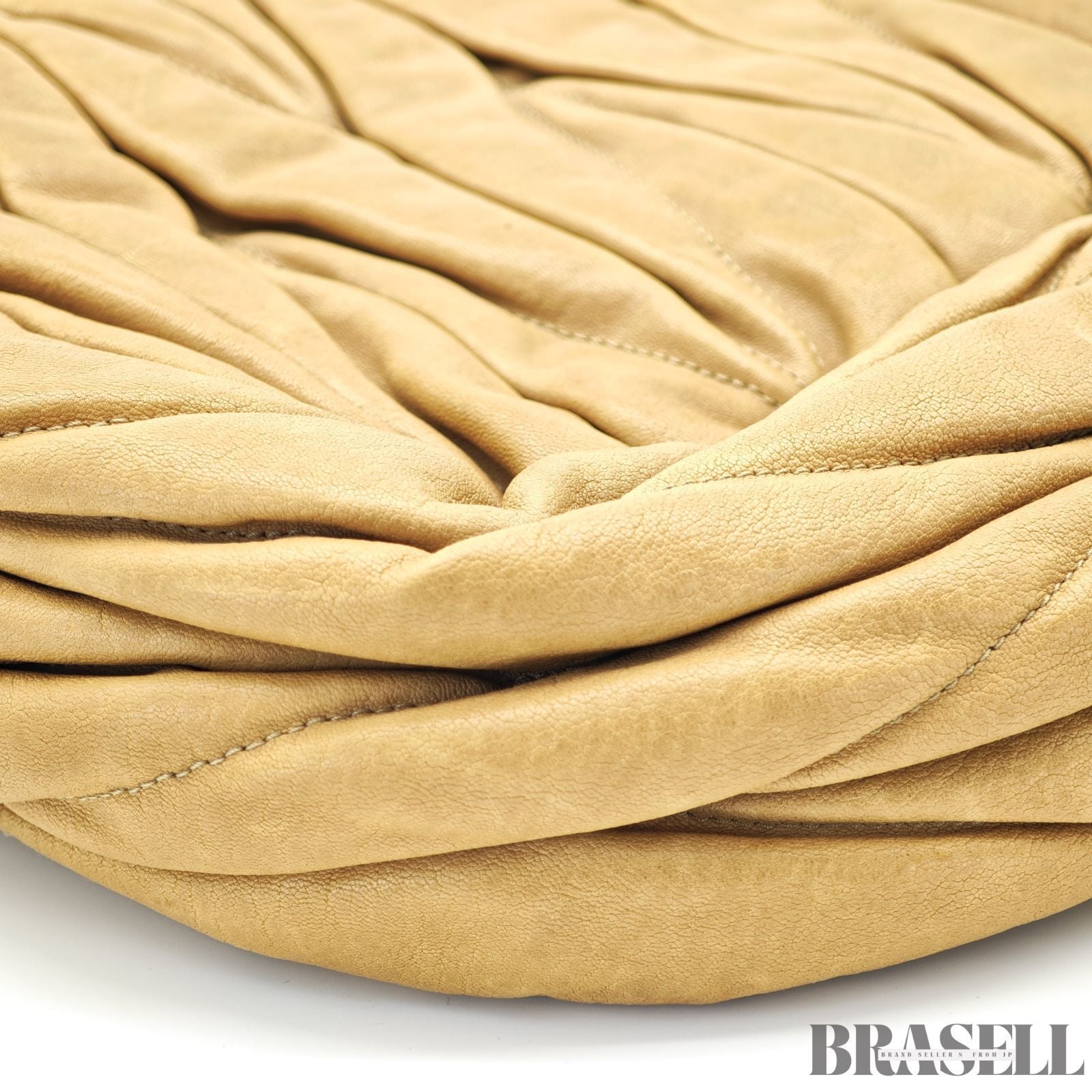 MIUMIU ミュウミュウ マテラッセ レザー ハンドバッグ バッグ 2way ブラウン レディース