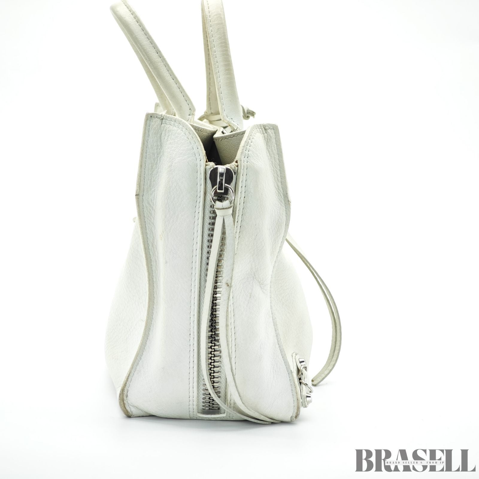 BALENCIAGA バレンシアガ THE PAPER 370926 バッグ 2way ハンドバッグ ショルダーバッグ アイボリー レディース ショルダーストラップ