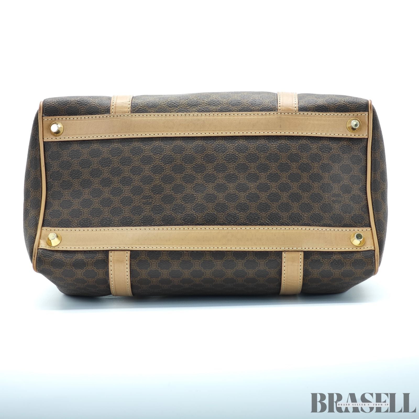 CELINE セリーヌ マカダムハンドバッグ ミニボストンバッグ バッグ ボストンバッグ ブラウン レディース