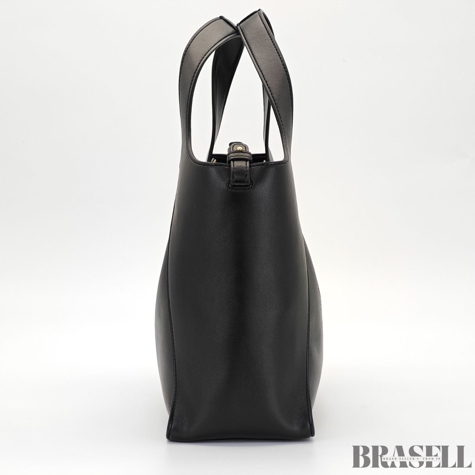 Stella McCartney ステラマッカートニー レザートートバッグ 513860W9923 バッグ ハンドバッグ ショルダーバッグ 2way ポーチ付き ブラック レディース 保存袋, ショルダーストラップ