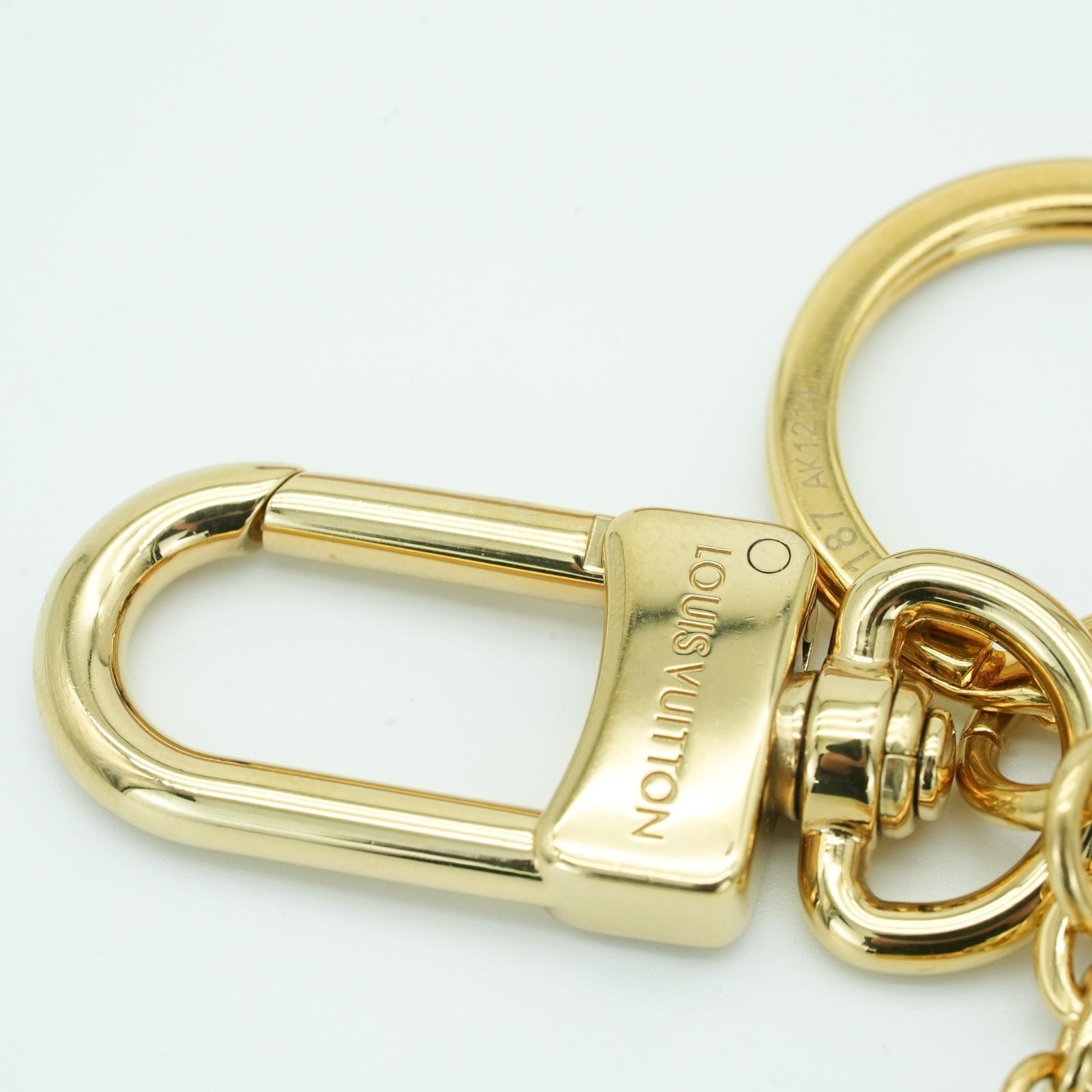 LOUIS VUITTON キーホルダー･スプリング ストリート M01187 キーボルダー ゴールド レディース メンズ 箱