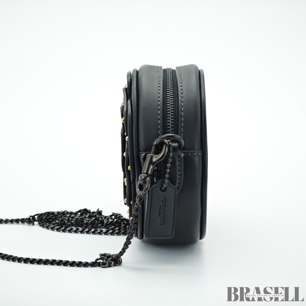 COACH コーチ ティーローズ クロスボディバッグ CE782 バッグ ショルダーバッグ 花 フラワー 円形 ラウンド ブラック レディースCOACH コーチ ティーローズ クロスボディバッグ CE782 バッグ ショルダーバッグ 花 フラワー 円形 ラウンド ブラック レディース